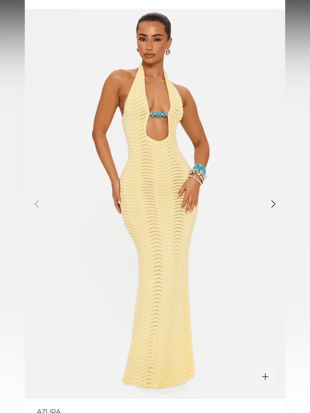 Azura knitted halterneck maxi dress